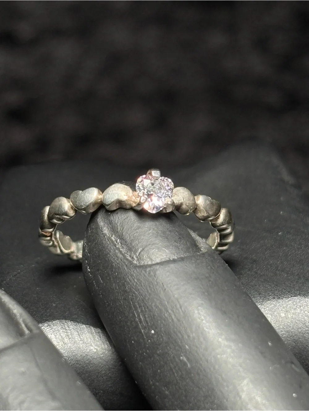 NEW 925 Sterling Silver Heart CZ Promise Ring Sz 8.5